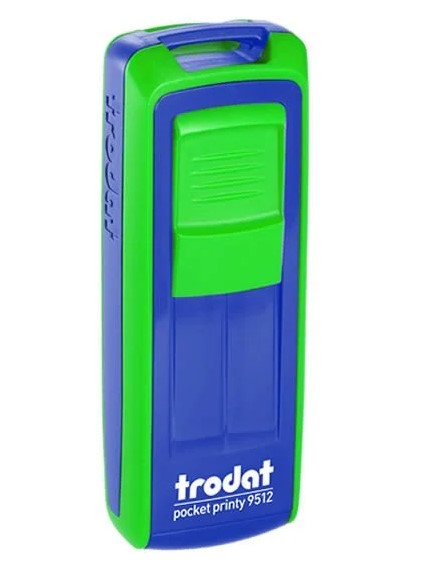 Trodat Pocket Cep Kaşe 9512 Mavi Yeşil görsel