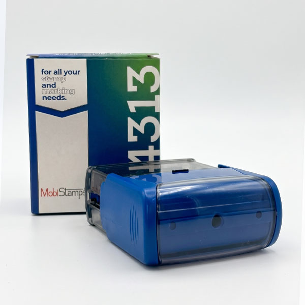 Mobistamps 4313 Otomatik Kaşe 22X57 Mm Mavi Keçe görsel