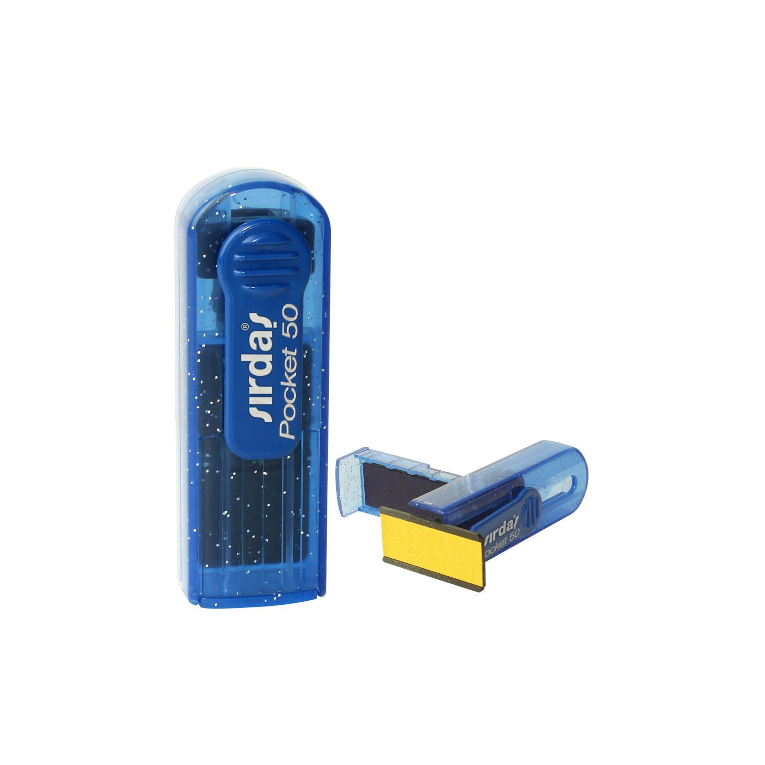 Sırdaş Pocket 50 Şeffaf Mavi Simli Gövde Cep Kaşesi görsel