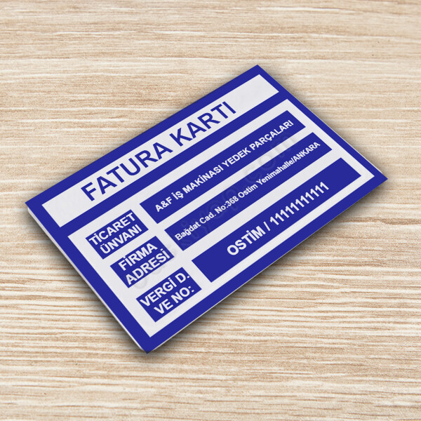 Kendin Tasarla Fatura Kartı - Görsel 1