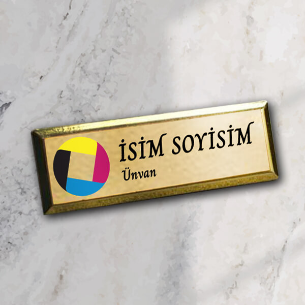 Metal Yaka İsimliği Altın My15