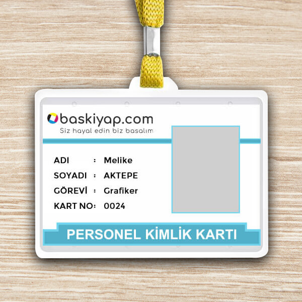 Plastik Yaka Kartı - Kimlik Kartı - Görsel 1