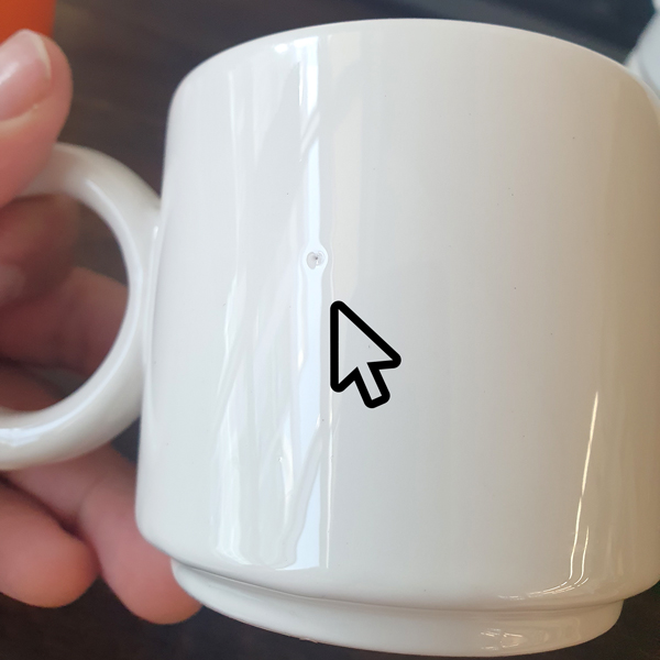 Hafif Kusurlu Baskılı Kupa Bardak