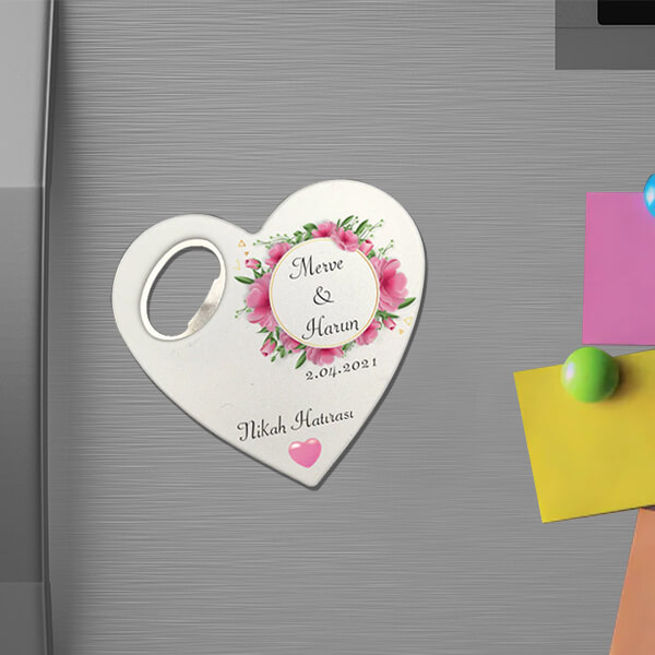 Kişiye Özel Kalp Magnet Açacak - Görsel 1