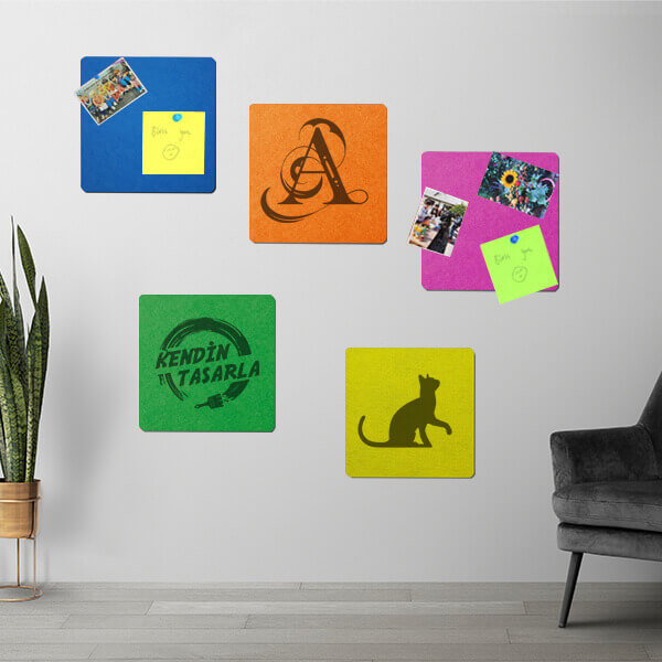 Kişiye Özel Kare Eva Mantar Pano görsel