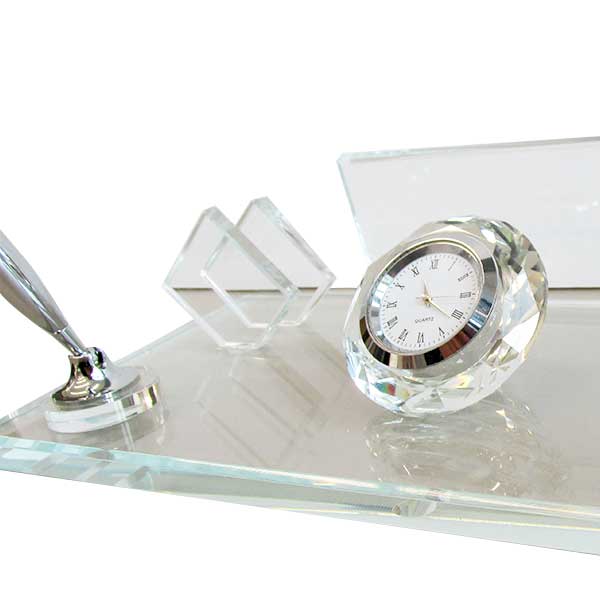 Kristal Gümüş Kalemli Masa İsimliği