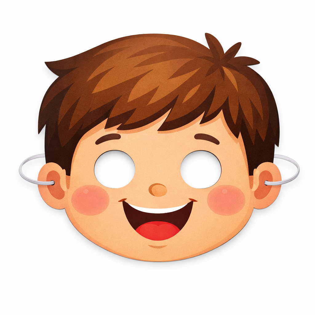 Çocuklara Özel Karton Maske