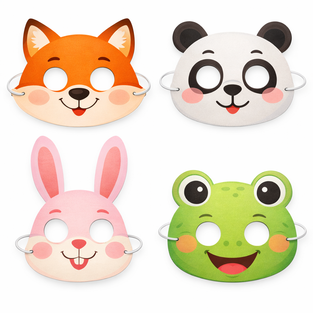 Çocuklara Özel Karton Maske