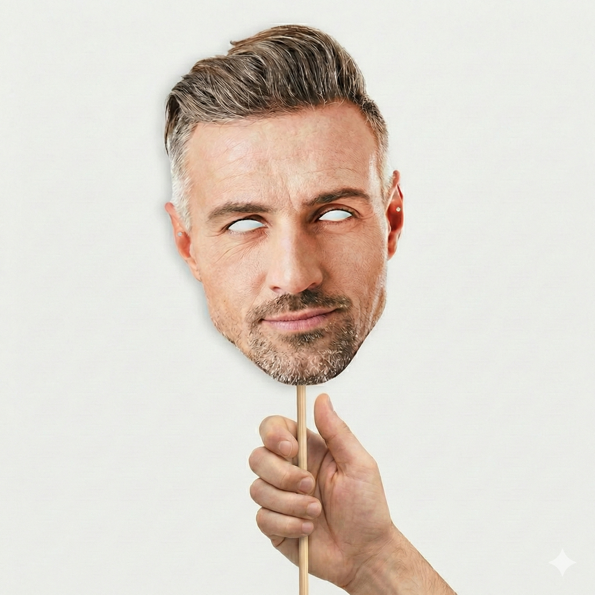 Kişiye Özel Fotoğraf Baskılı Yüz Maskesi-Çubuklu