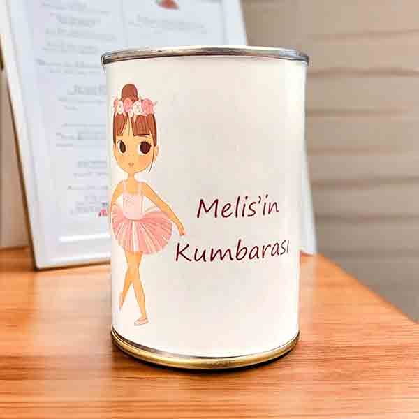 Kişiye Özel Baskılı Küçük Boy Metal Kumbara