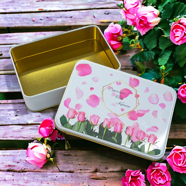 Baskılı Hediye Teneke Kutu 190X135X45Mm görsel