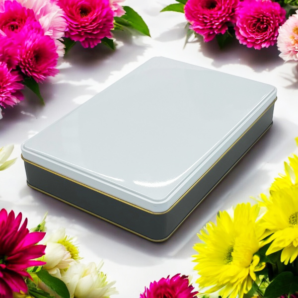 Baskılı Hediye Teneke Kutu Siyah 265X175X45 Mm görsel