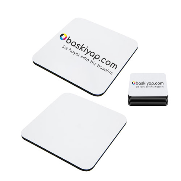 Kişiye Özel Kare Bardak Altlığı 7,5X7,5Cm