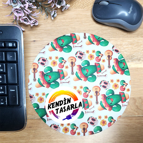 Kendin Tasarla Yuvarlak Mouse Pad