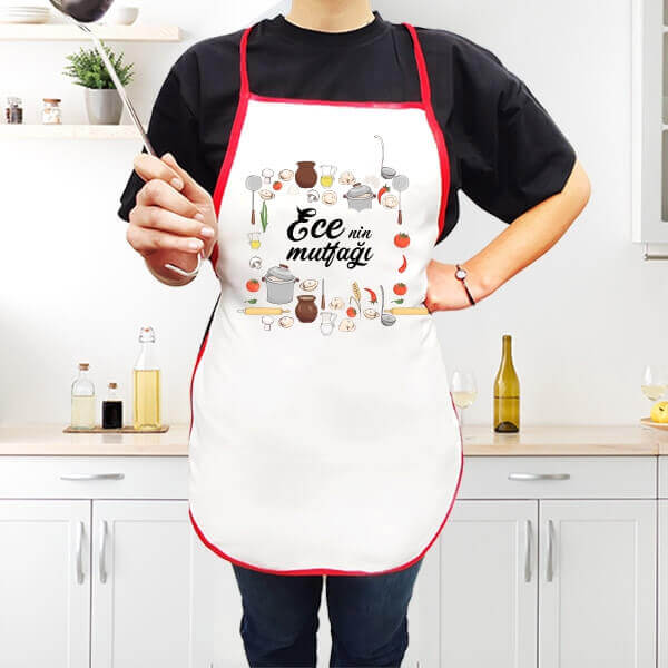 Kendin Tasarla Beyaz Mutfak Önlüğü