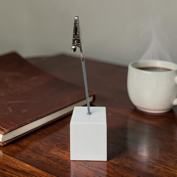 Kişiye Özel Baskılı Timsah Ağızlı Not Tutucu - Beyaz görsel