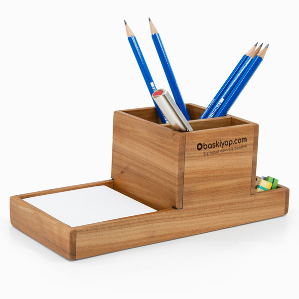 Çok Amaçlı Organizer Bölümlü Kalemlik Ve Not Kağıdı Kutusu Bir Arada Model 2 görsel