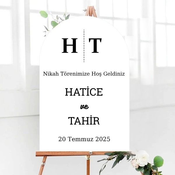 Oval Kesim Karşılama Panosu - Görsel 1