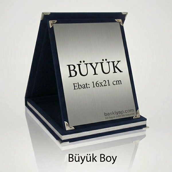Büyük Boy Kişiye Özel Albüm Plaket 16X21 Cm - Lacivert görsel