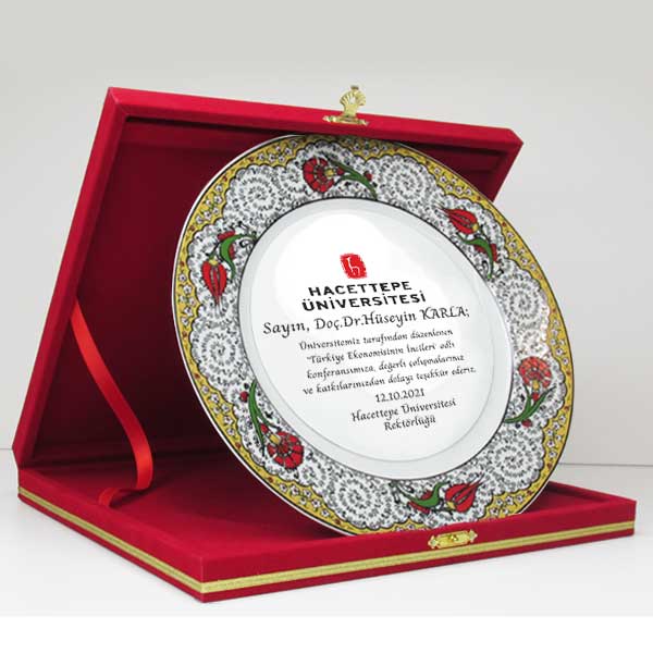 Kutulu Sarı Porselen Plaket