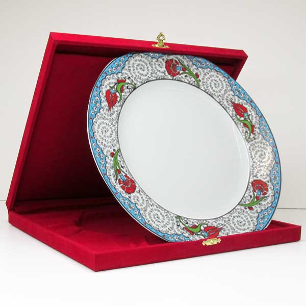 Kutulu Turkuaz Porselen Plaket