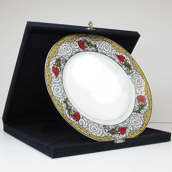 Kutulu Sarı Porselen Plaket