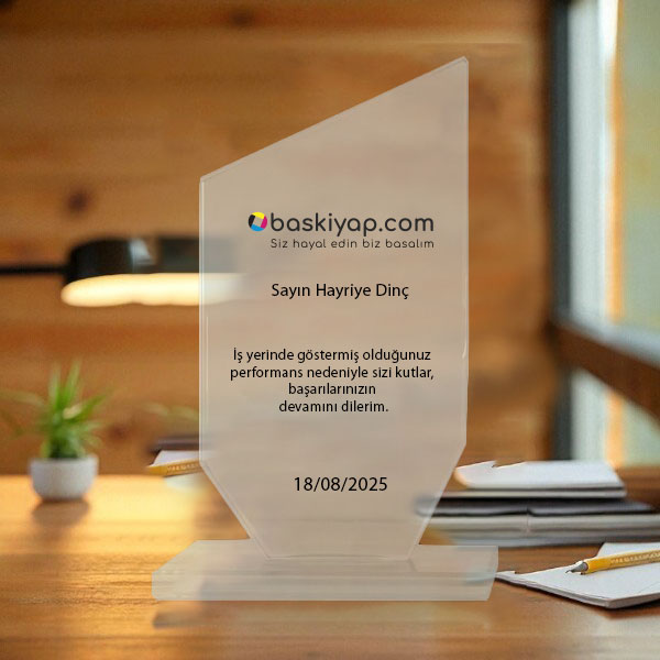 Şlt017 Ekonomik Cam Plaket - Görsel 1