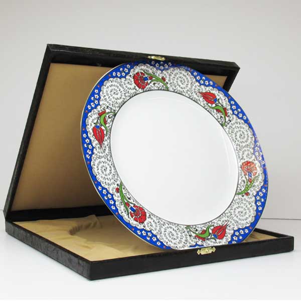 Kutulu Mavi Porselen Plaket