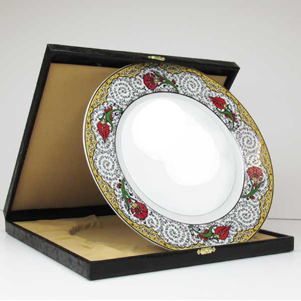 Kutulu Sarı Porselen Plaket