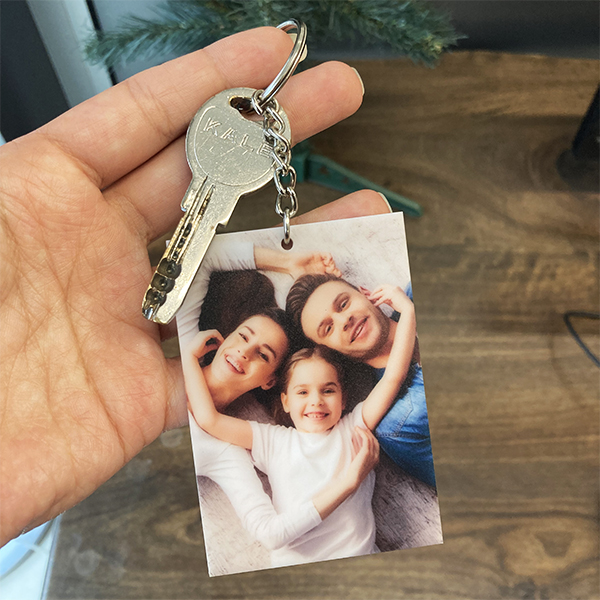 Kişiye Özel Fotoğraf Baskılı Pleksi Anahtarlık görsel