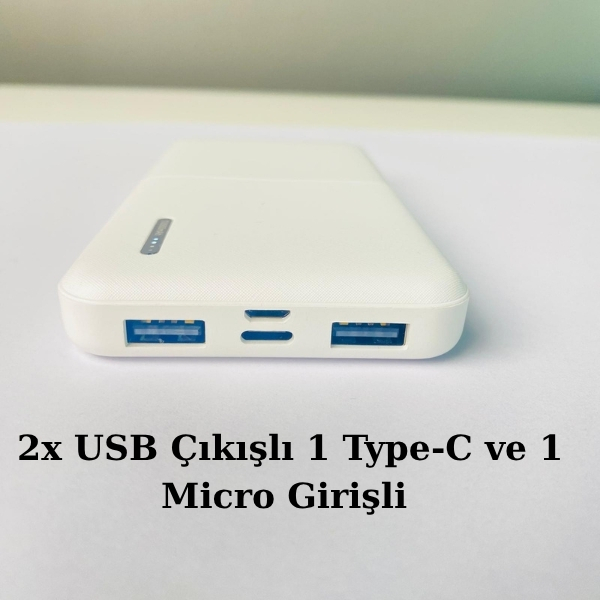 Snapron 3009 10.000 Mah 2X Usb Çıkışlı 1 Type-C Ve 1 Micro Girişli görsel