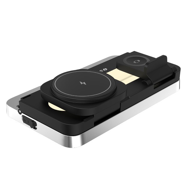 S-Link Sw-Cwf120 Siyah Telefon Kulaklık Akıllı Saat 15W 3 İn 1 Magsafe Kablosuz Şarj Cihazı görsel