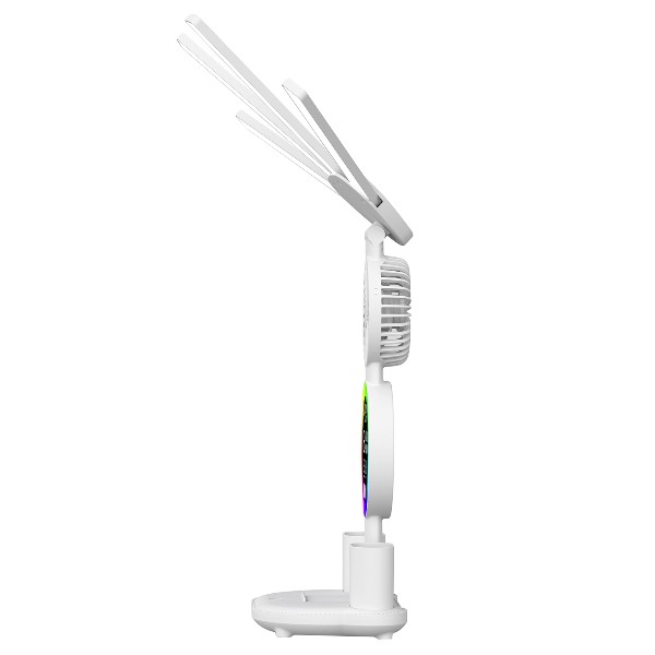 S-Link Sl-M9070 Glow Beyaz 2 Renk Dokunmatik Led Lamba Saat, Fan, Alarm, Derece Kalemlikli Masa Lamb görsel
