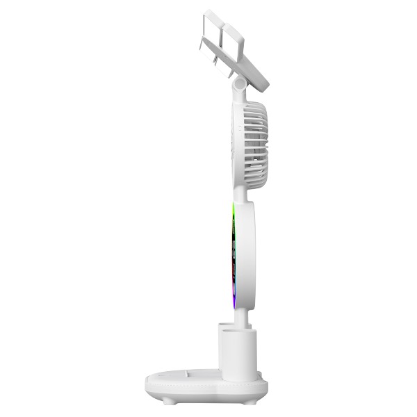 S-Link Sl-M9070 Glow Beyaz 2 Renk Dokunmatik Led Lamba Saat, Fan, Alarm, Derece Kalemlikli Masa Lamb görsel