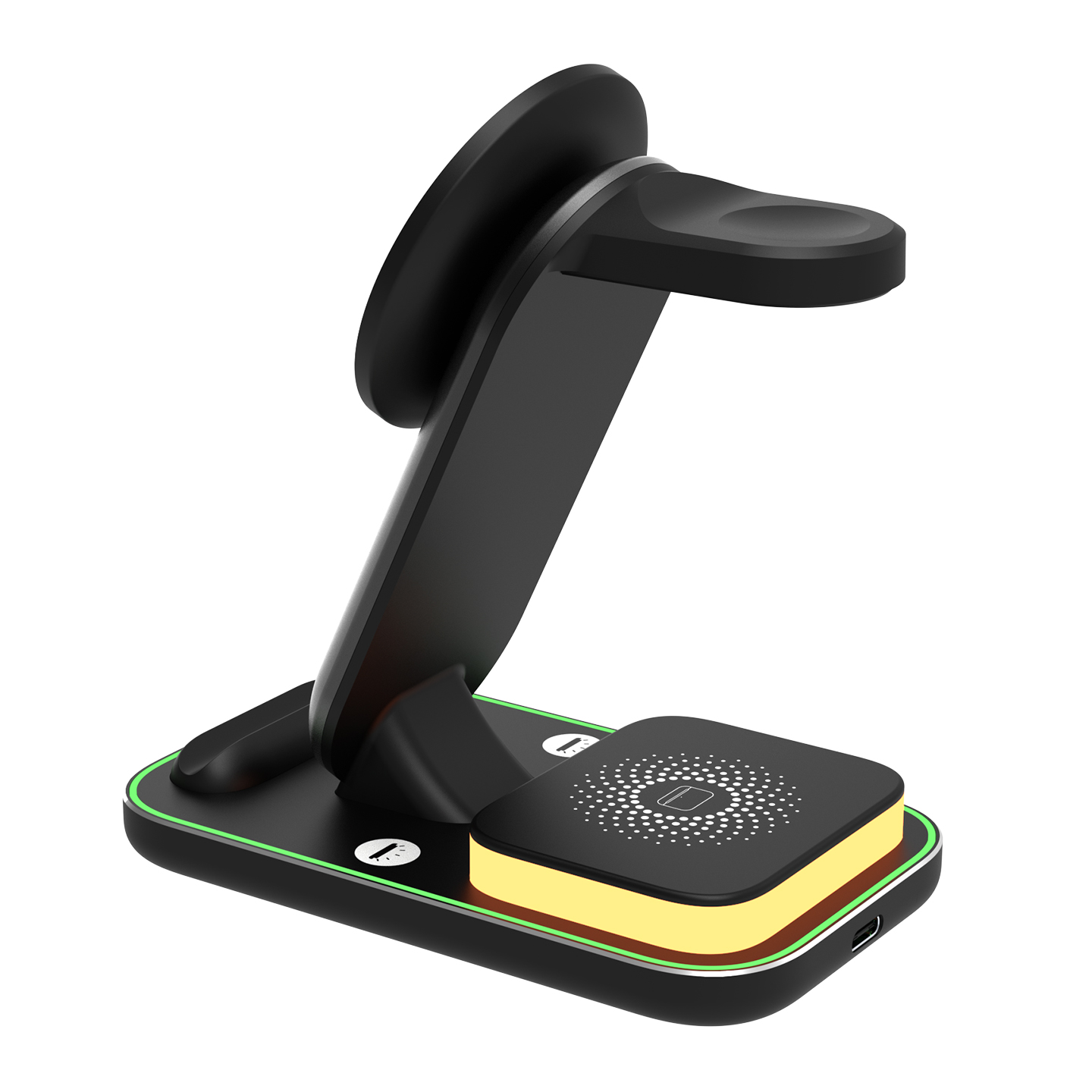 S-Link Sw-Cwf117 Siyah Ayarlanabilir Standlı 15W 3 İn 1 Magsafe Kablosuz Şarj Cihazı görsel