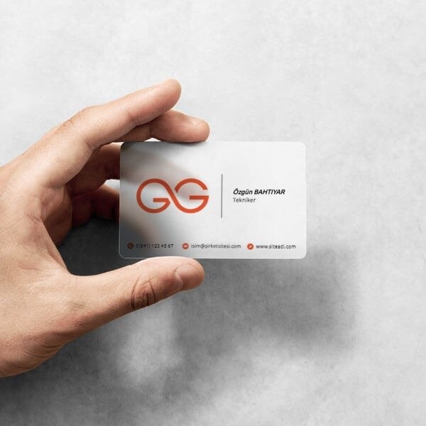 Pvc Şeffaf Kartvizit