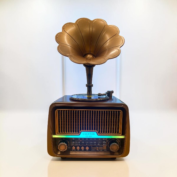 Everton Rt-601 Gramofon Görünümlü Nostaljik Bluetooth Radyo Müzik Çalar görsel