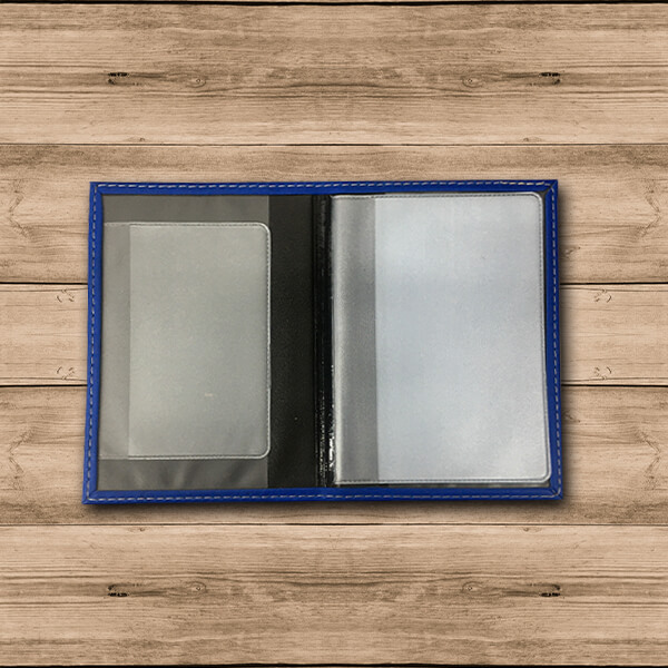 Kişiye Özel Termo Deri Mavi Ruhsat Kabı