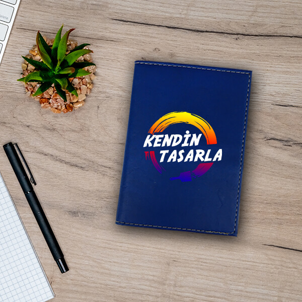 Kişiye Özel Termo Deri Mavi Ruhsat Kabı