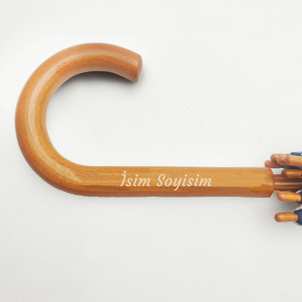 Kişiye Özel Turkuaz Baston Şemsiye