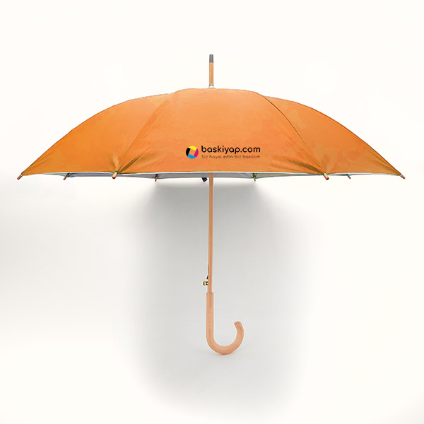 Kişiye Özel Turuncu Baston Şemsiye görsel