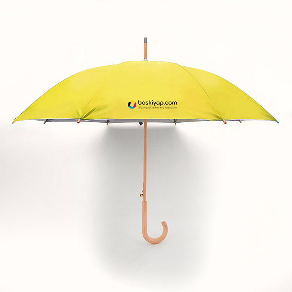 Kişiye Özel Sarı Baston Şemsiye