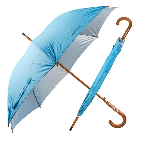 Kişiye Özel Turkuaz Baston Şemsiye