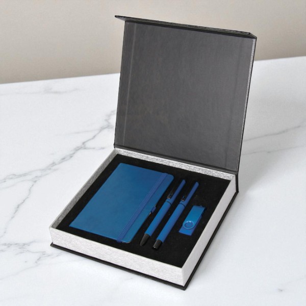 Kişiye Özel Ajanda Kalem(2Li) Usb Set - Lacivert