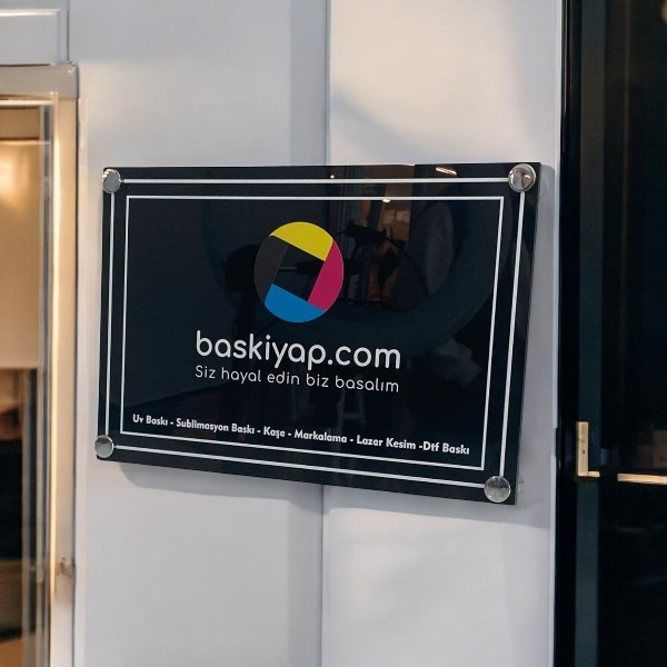 Siyah Pleksi Kapı Ve Duvar Tabelası