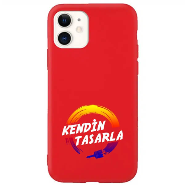 Kendin Tasarla Iphone 11 Kırmızı Kılıf