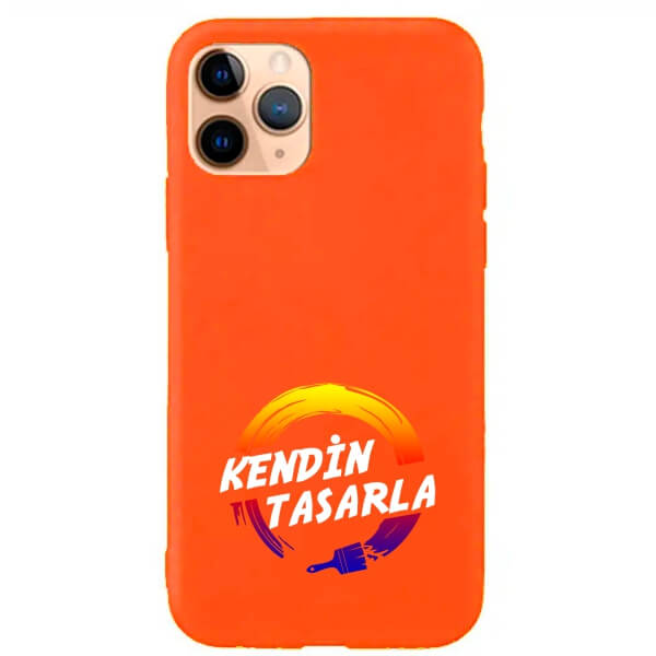 Kendin Tasarla Iphone 11 Pro Neon Turuncu Telefon Kılıfı görsel