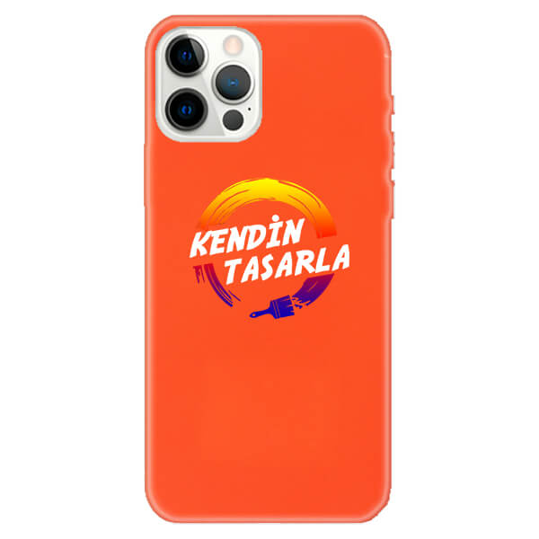 Kendin Tasarla Iphone 12 Pro Max Neon Turuncu Kılıf
