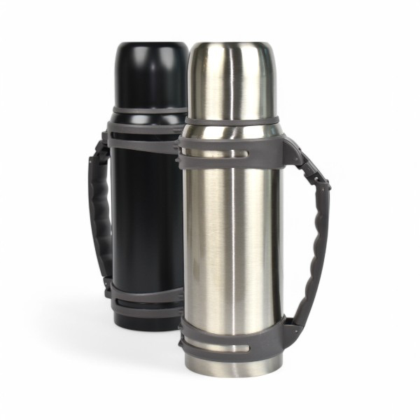 İsim Ve Logo Kazıma Paslanmaz Gümüş Çelik Termos Bardak 1300 Ml