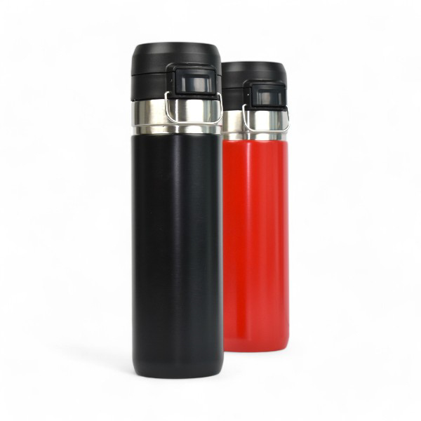 İsimli Ve Logolu Lazer Kazıma Kırmızı Çelik Termos 700 Ml görsel